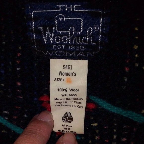 Woolrich Woman Navy Blue Sweater Sheep Dog - Picture 4 of 7